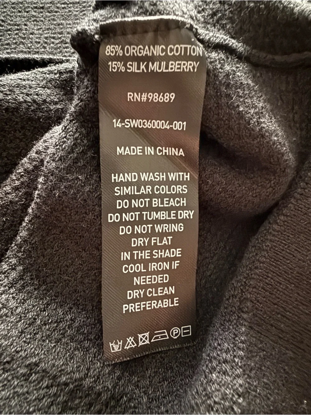 Todd Snyder Italian Yarn Organic Cotton Silk Crewneck Sweater Black Large